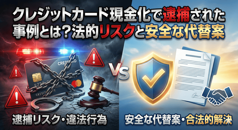 クレジットカード現金化で逮捕された事例とは？法的リスクと安全な代替案